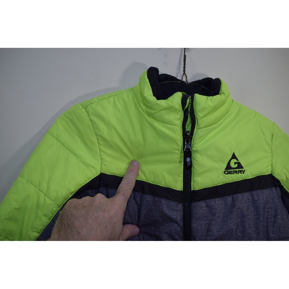 Gerry 3-in-1 LINER ONLY Jacket BOYS 10 12 Gray Safety Neon Green FLAWS - Picture 6 of 16